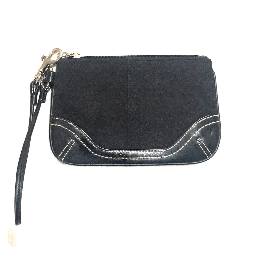 Coach black wristlet